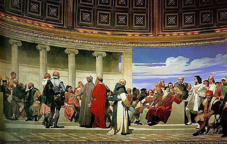 Hippolyte Delaroche section 3 of the Hemicycle Norge oil painting art